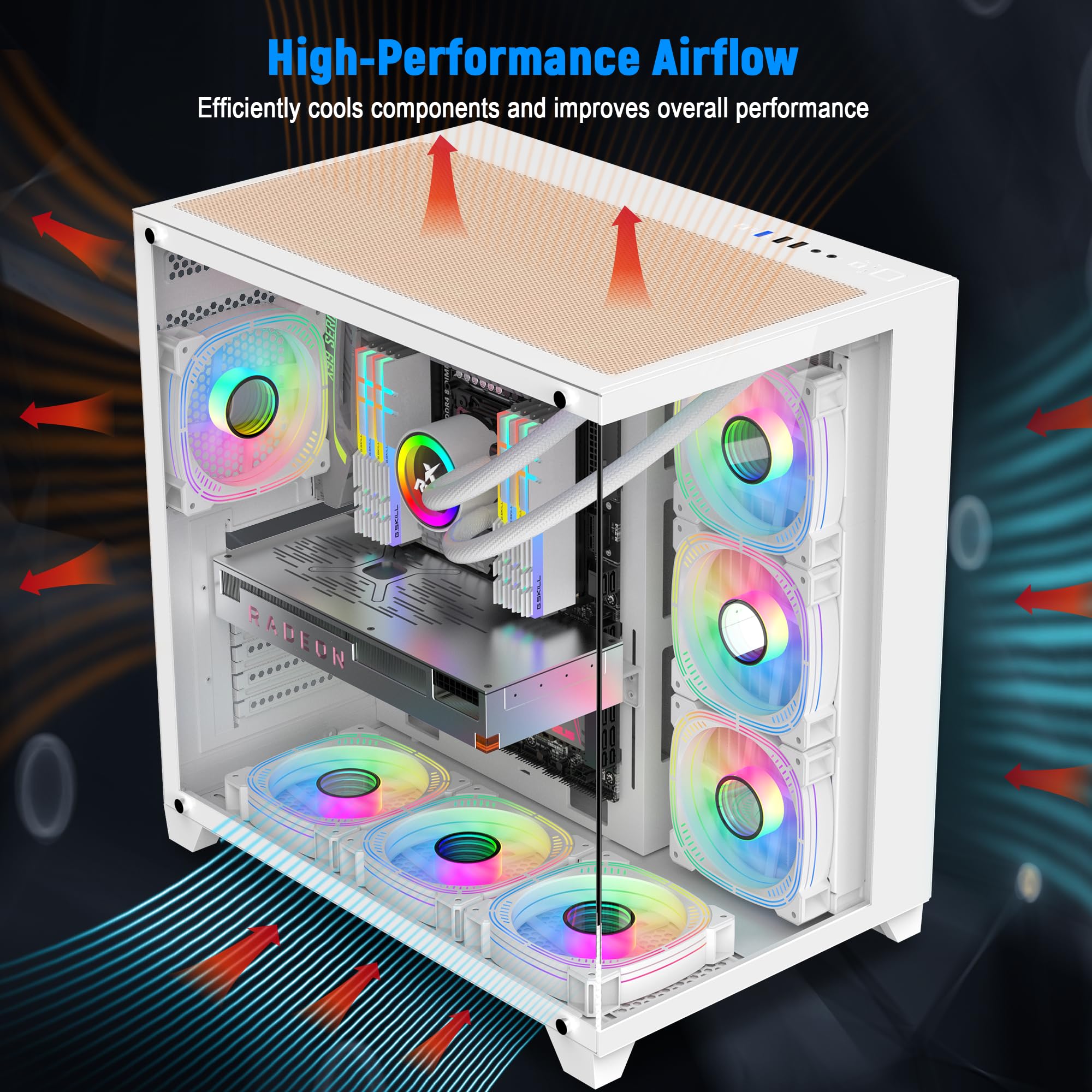 Amazon.co.jp: GOPIE ATX PCケース、ファンなし X07 フルタワー
